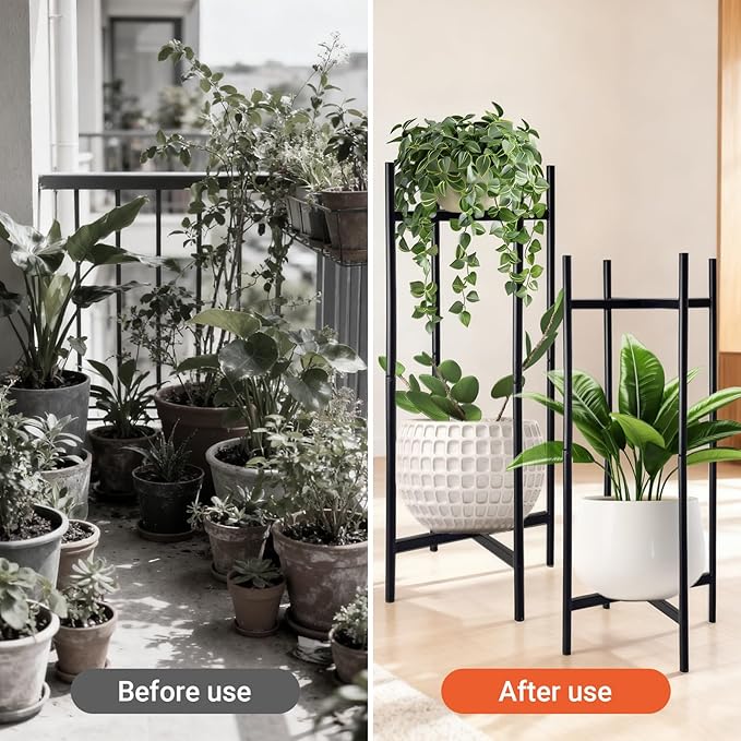 XYCCRX 2PC High end Plant Rack, Suitable for Indoor and Outdoor Multi-Layer Flowerpot Support, Suitable for Use in Gardens, Terraces, Courtyards, and Offices