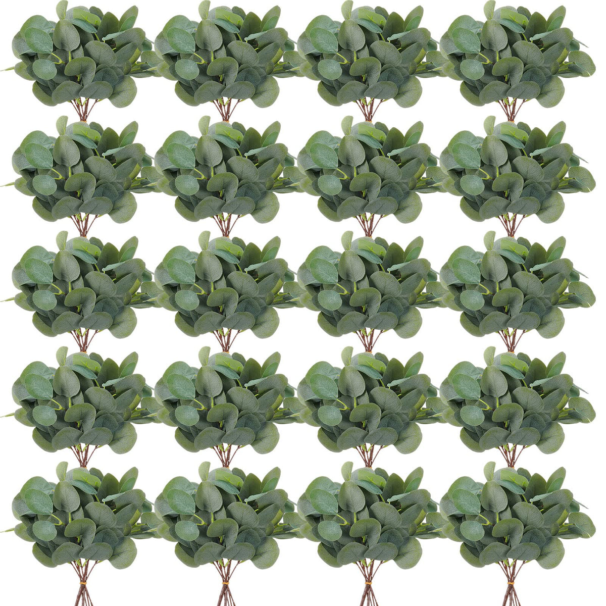 Giegxin 300 Pcs Artificial Eucalyptus Stems Leaves Bulk 11.8 Inches