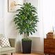 Keeplush 6FT Artificial Dracaena Tree - High-Density Foliage Fake Plant with Black Tall Planter - Faux Yucca Floor Plant for Home Office Decor Indoor