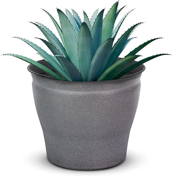 Headwind Natural Ironstone Timberline Collection - 10" Slate Grey Decorative Planter for Outdoor Pots for Plants – Modern Indoor Plant Pots, Large & Small Planters for Indoor Plants by Robert Allen