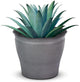 Headwind Natural Ironstone Timberline Collection - 10" Slate Grey Decorative Planter for Outdoor Pots for Plants – Modern Indoor Plant Pots, Large & Small Planters for Indoor Plants by Robert Allen