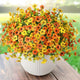 ZFProcess Artificial Flowers Faux Plants Outdoor Fake Flowers Spring Decor,12 Bundles Realistic Plastic Plant Colorful Daisy UV Resistant for Porch Patio Home Yard Garden Window Box Pot Planters
