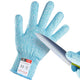Cutting Gloves, 1 Pairs of Cut Resistant Gloves Food Grade, Cut Resistant Gloves for Kitchen, Oyster Shucking, Fish Fillet Processing, Carving Wood and Gardening(Medium-Blue)