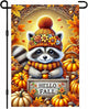Hello Fall Garden Flag Cute Raccoon Autumn Hat Pumpkins Acorns 12x18 Inch Double Sided Outdoor Banner For Front Yard Porch Lawn Patio Thanksgiving Flag Seasonal Home Decor