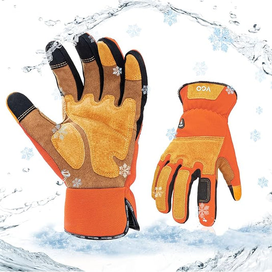 Vgo... 1-Pair Gardening Gloves Men, Safety Work Gloves, Puncture-proof, Thornproof, Touchscreen (SL7475)
