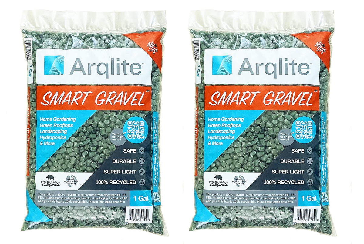 Arqlite Smart Gravel Eco Friendly Plant Drainage for Healthy Roots, Cactus, Succulents, Small Pots (1 Gal, Mini Size Bag)