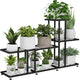 Corner Plant Stand Indoor Outdoor Plant Stands for Patio Black Metal Corner Plant Shelf 7 Tier Multiple Pots Planter Display Rack for Garden Office Living Room Decor,Heavy Duty & Thick (7-Tier)