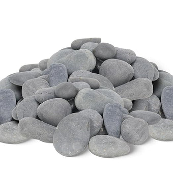 Quibbay 45 LB Mexican Beach Pebbles, 2-3 Inch Natural River Rocks, Premium Pebbles for Garden and Landscape Design, Decorative Stones for Fish Tank Flower Pots Water Fountains Pathways Backyard, Grey