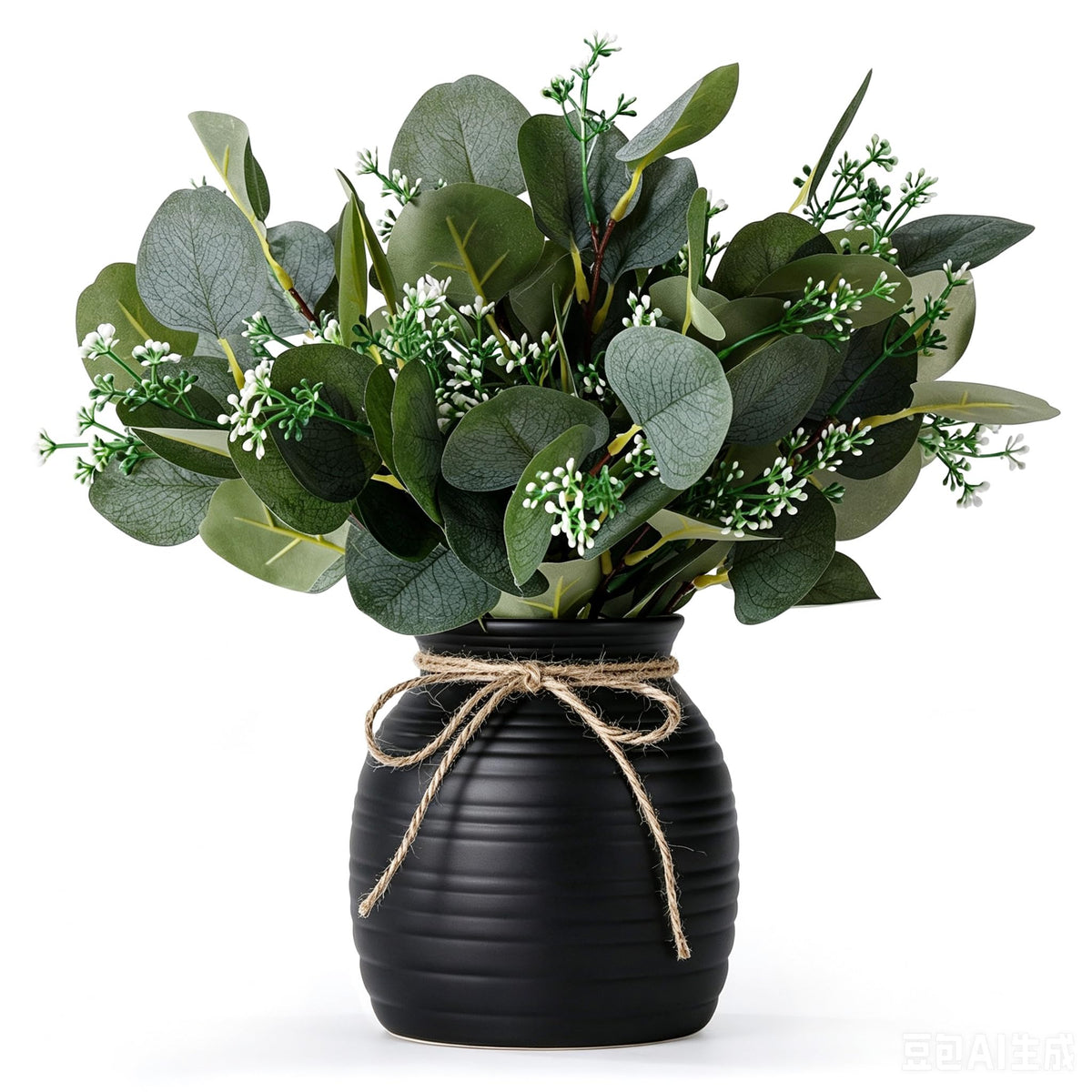 20pcs Artificial Eucalyptus Plants in Vase for Modern Farmhouse Home Decor