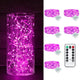 chzk 6 Pack Fairy Lights Battery Operated with Remote Timer 8 Lighting Modes,7ft 20 LED Waterproof Mini String Lights for Halloween Christmas Table Centerpieces Bedroom Decorations,Pink