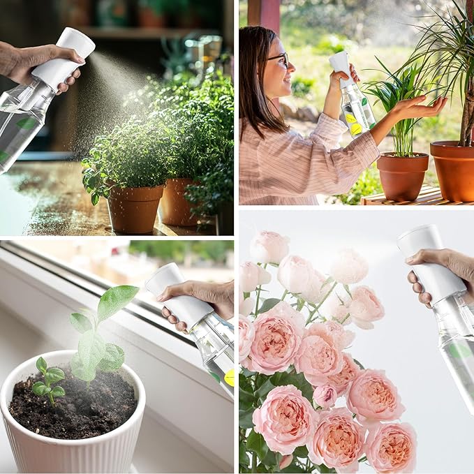 FLAIROSOL Botanica Plant Mister Spray Bottle, 24oz / 700 ML Water Spray Bottle for Plants, Continuous Ultra Fine Mist, Leakproof Refillable Mist Sprayer for Gardening, Flowers, Houseplants