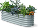 6x2x1.5 ft Galvanized Raised Garden Bed, 18" Tall Metal Raised Planters for Outdoor Plants, Vegetables, Herbs, Above Ground Raised Garden Bed Kit for Small Space Gardening -Brooklyn Grey