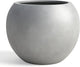 DTY Signature Mount Sherman 12.6''D x 9.8''H Modern Indoor Outdoor Fiberstone Sphere Planter, Durable Round Garden Pot, Weather Resistant, Drainage Hole & Rubber Plug - Small, Gray
