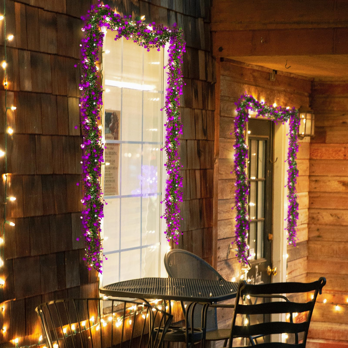 RECUTMS 3 Pcs Artificial Garland Greenery Fake Hanging Spring Lighted Vines