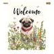 Floral Pug Garden Flag Spring Summer House Flags 28 x 40 Double Sided Flower Dog Yard Flags for Outside Large Outdoor Welcome Flags