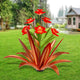 TOMBABY Huge Metal Agave Plants Outdoor Decoration Outdoor Garden Decorated with Flowers Mexican Yard Art Plant Garden Gift (1 Big red)