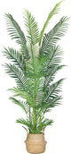 HAIHONG 6FT Artificial Palm Tree,Faux Areca Palm Plant with Real Touch Leaves and Adjustable Branches,Fake Tropical Palm Tree for Home Office Indoor Outdoor Modern Decoration