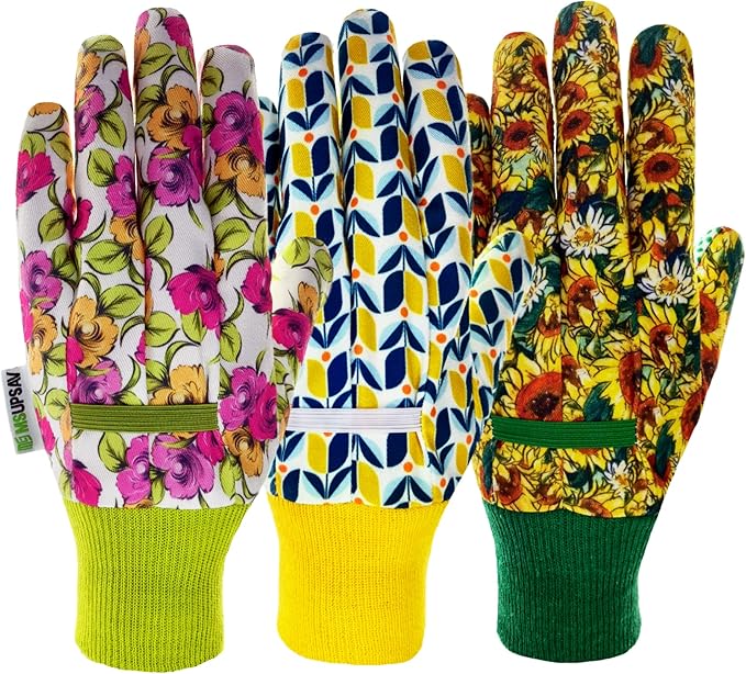 Thorn Proof&Puncture Resistant Gardening Gloves with Grip,Garden Glove for Women, Leather Yard Work Gifts