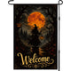Halloween Decorations - Witch Full Moon Welcome Garden Flag for Outdoor