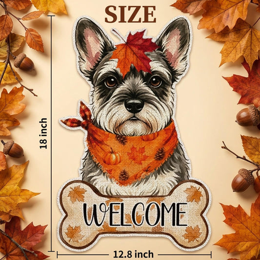 Fall Schnauzer Decor Outdoor - Schnauzer Fall Dog Decor Double Sided Garden Flag Outside Vertical Autumn Holiday Welcome Yard Decoration Lawn Outdoor Decor
