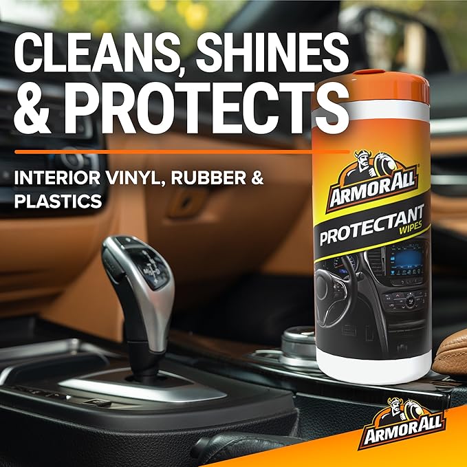 Armor All Original Protectant Wipes, Car Interior Cleaner Wipes with UV Protection to Fight Cracking & Fading, 30 Count