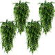 Toprooms Fake Hanging Plants,Artificial Hanging Plant Fake Plants Faux Ivy Vine Wall Hanging Plants Greenery Shelf Home Office Indoor Outdoor Decor (Green, 4 Pcs)