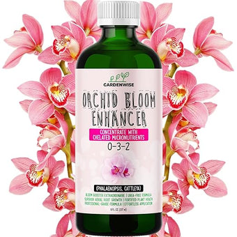 0-3-2 Giant Bloom: Orchid Bloom Enhancer - Orchid Bloom Booster - Orchid Food Fertilizer Concentrate - Chelated Nutrients for Healthy Flower & Reblooms (8 OZ)