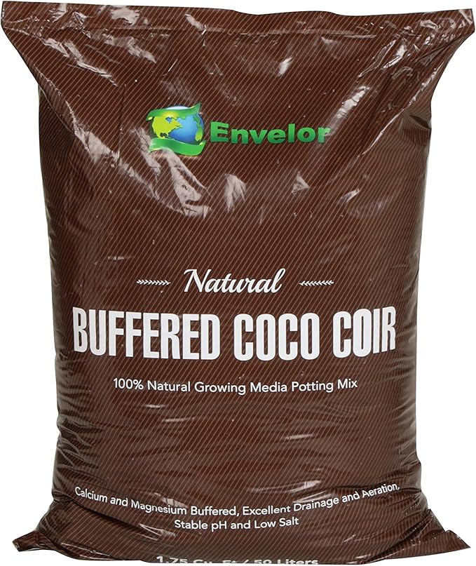 Potting Soil Mix 50 Liter Bag Envelor Indoor Plants Soil for Outdoor Plants 1.75 Cubic Feet Potting Mix Hydrated Coco Coir for Plants Buffered Ready to Use Natural Plant Top Soil