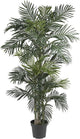 Nearly Natural 6.5ft Artificial Golden Cane Palm Tree, Lifelike Silk Indoor Palm With Three Textured Trunks Flexible Fronds Nursery Planter, Low Maintenance