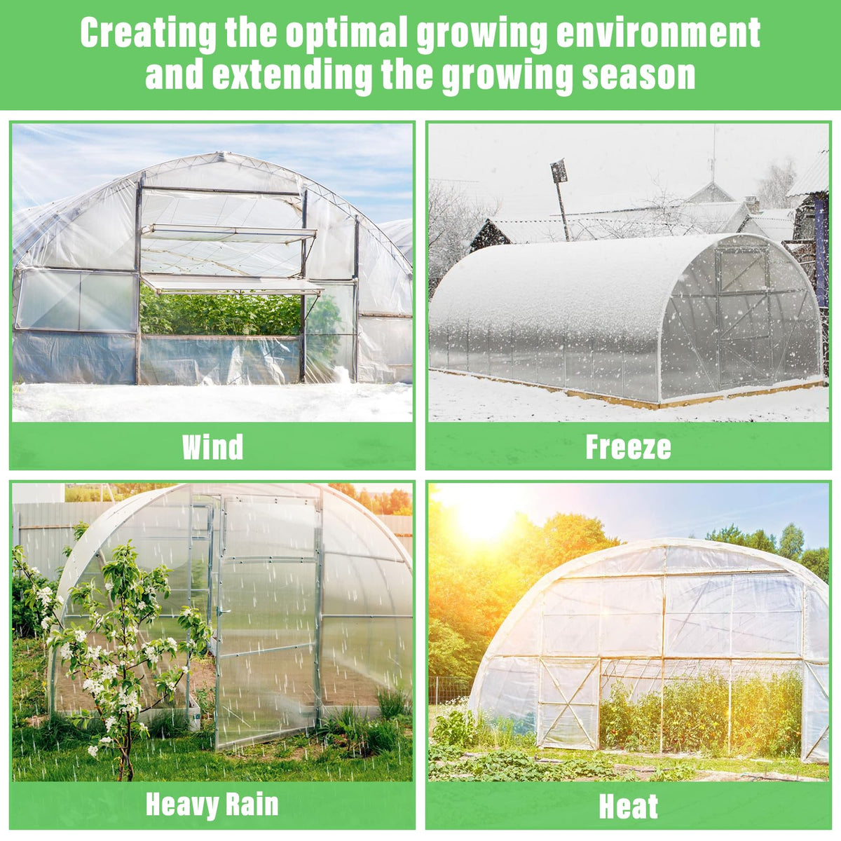 Legigo 10 X 30 Ft Clear Greenhouse Plastic, Plant Covers Freeze Protection