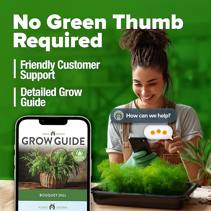 HOME GROWN Dill Seeds 2 Pack (Anethum Graveolens) - 2028 Non-GMO Heirloom Herb Seeds for Planting Indoors or Outdoors, High Germination, Ideal for Herb Gardens, Pots, and Cooking Flavorful Dishes