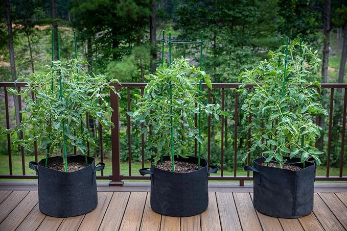 Gardzen 20-Pack 5 Gallon Grow Bags, Aeration Fabric Pots with Handles, Heavy Duty Plant Bags for Plants