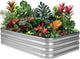 1MORE Raised Garden Bed - 6X2X1 Galvanized Planter Box for Outdoor Gardening and Planting, Ideal for Vegetables and Plants.Sliver-1Pcak