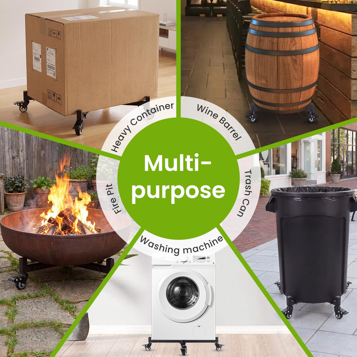 Heavy Duty Plant Caddy with Wheels, Adjustable 22.8-31.9" Diameter Rolling Plant Stand for Indoor/Outdoor, Plant Dolly with 4 Lockable Swivel Casters, Metal Planter Base for Large Pots up to 250 lbs