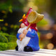 Garden Gnome Statue with Butterfly Net, Garden Decor