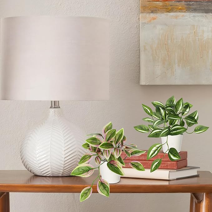 Hollyone Fake Plants 6 Pack Artificial Plants Indoor Faux Plant Small Fake Potted Plant for Home Aesthetic Living Room Bathroom Desk Shelf Office Decor