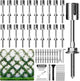 Acemaker Wire Trellis for Climbing Plants Outdoor, 20-Set Wall Trellis Kit, T316 Espalier System for Fence and Garden DIY Projects (Hubs Only, Without Cable)