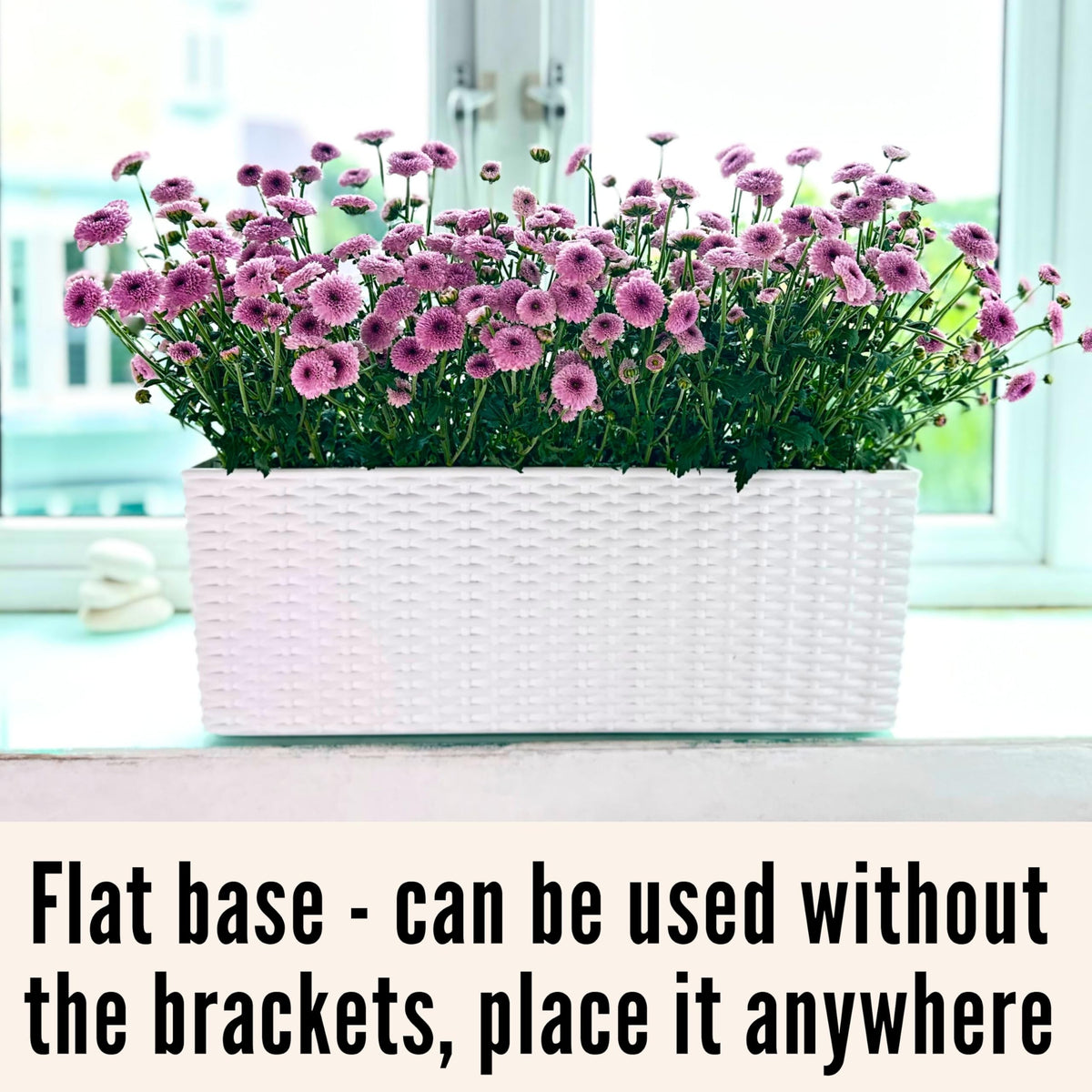 LaLaGreen Window Boxes Planter (20in, 2 Pack) Outdoor Wall Hanging Planters