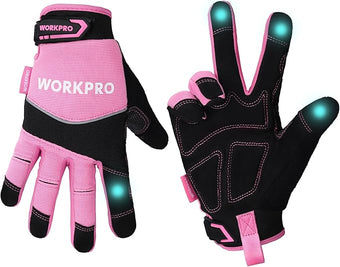 WORKPRO Safety Work Gloves, Mechanic Working Gloves for Men Women, Touch Screen, Terry Fabric, Non-Slip
