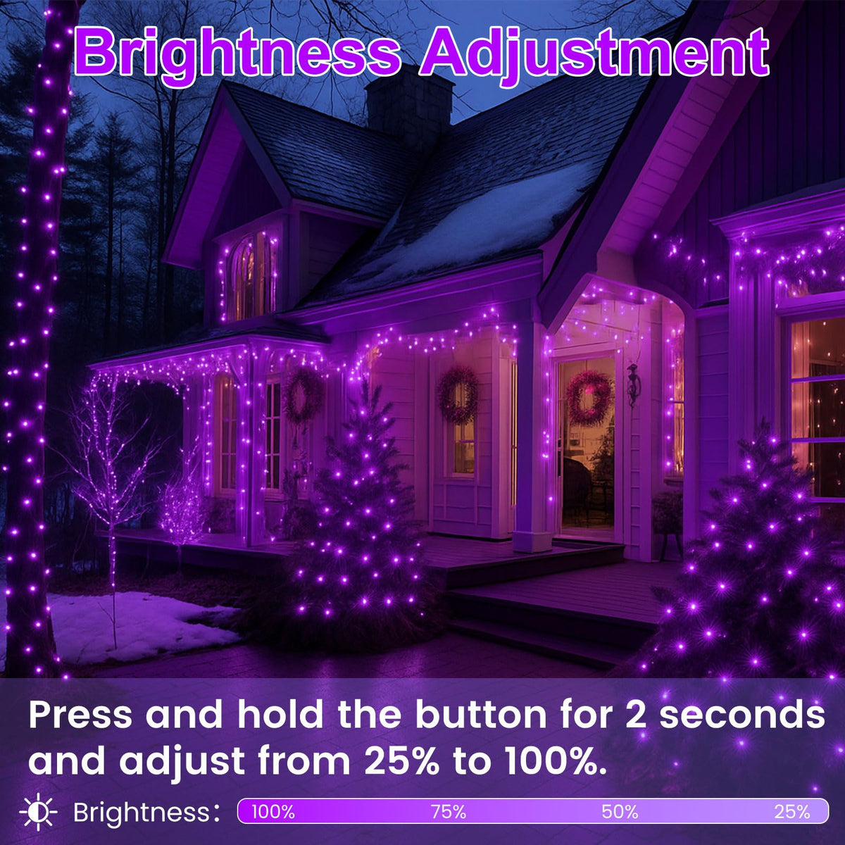 200 LED Connectable String Lights, 66FT Christmas Lights Outdoor Indoor