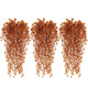 RECUTMS Fall Flower Artificial Brown Hanging Plant Outdoor Autumn Decor 3Pc