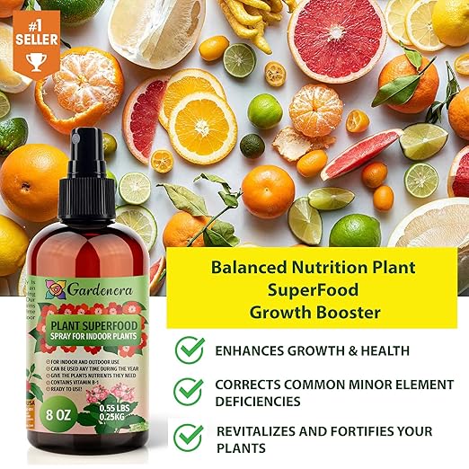 𝐁𝐄𝐒𝐓𝐒𝐄𝐋𝐋𝐄𝐑 Plant Superfood for DIEFFENBACHIA Plants with B1 Vitamin, Glucose and Essential Minerals - Organic Plant Food Fertilizer for Indoor & Outdoor Dumb Cane Plants - 8oz