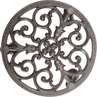 Sungmor Heavy Duty Cast Iron Plant Caddy,11" Round Potted Plant Stand Flower Pot Rack on 3 Solid Wheels,Indoor Outdoor Planter Holder Trolley Casters Rolling Tray