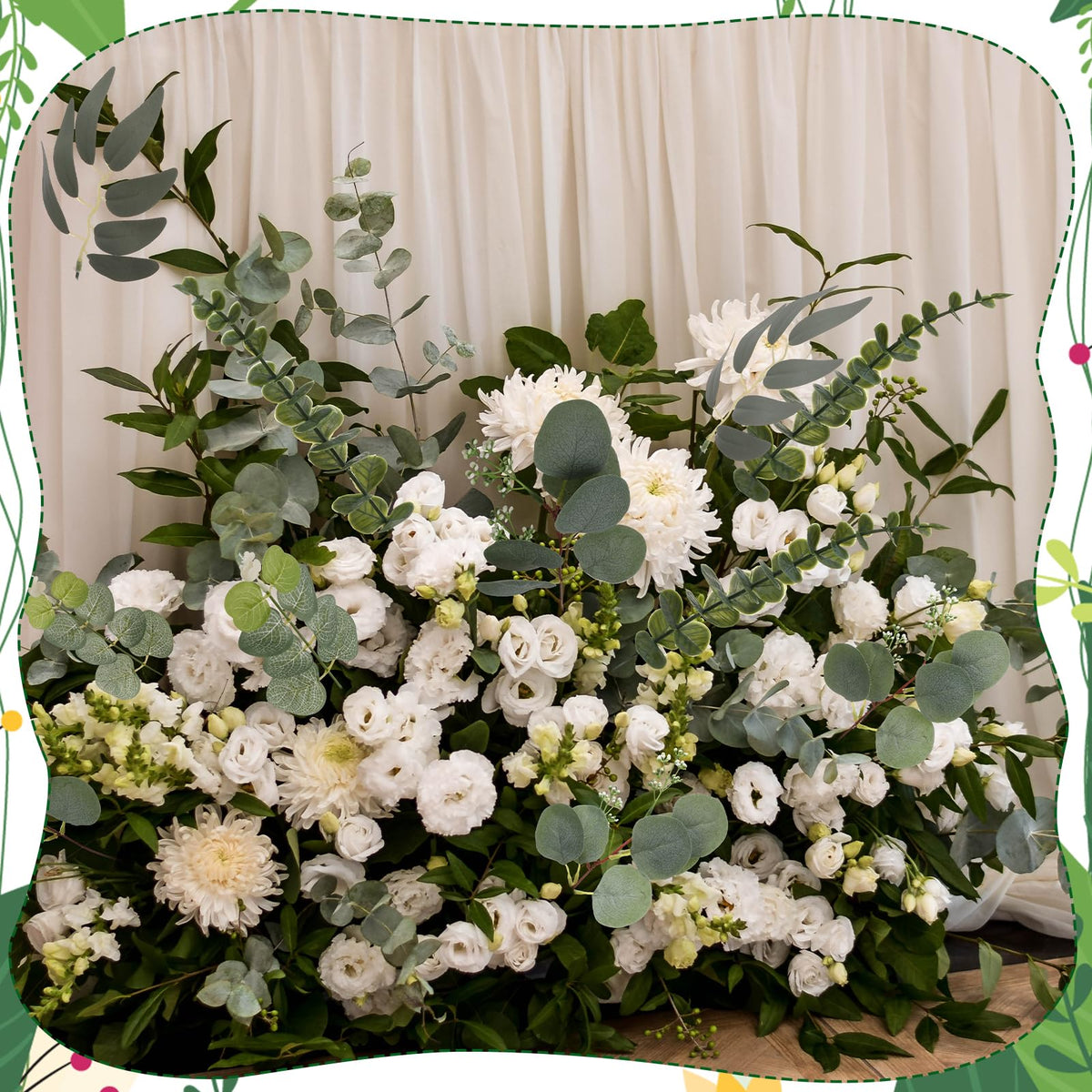 Ovveroche Artificial Eucalyptus Stems Bulk - 4 Kinds Mixed Realistic Greenery with Bendable Stems, Waterproof Silver Dollar Silk Eucalyptus for Wedding Bouquet, Floral Arrangement, Vase Home Decor