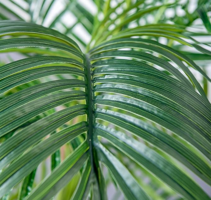 HAIHONG 6FT 2Packs Artificial Palm Tree,Faux Areca Palm Plant with Real Touch Leaves and Adjustable Branches,Fake Tropical Palm Tree for Home Office Indoor Outdoor Modern Decoration