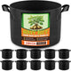 Jorvila 10 Pack 25 Gallon Grow Bags, Thickened Nonwoven Fabric Planter Pots with Handles, Heavy Duty 300G Garden Pots for Tomato, Potato and Vegetable