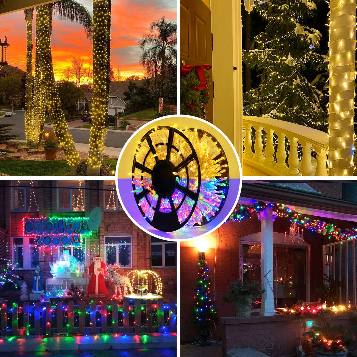JMEXSUSS 500 LED Color Changing Christmas Lights