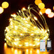 LAMPHOME Fairy Lights Plug in, 33Ft 100 LEDs Waterproof Twinkle Firefly Lights, Adaptor Included, Starry String Lights for Wedding Indoor Outdoor Christmas Patio Garden Decoration, Warm White
