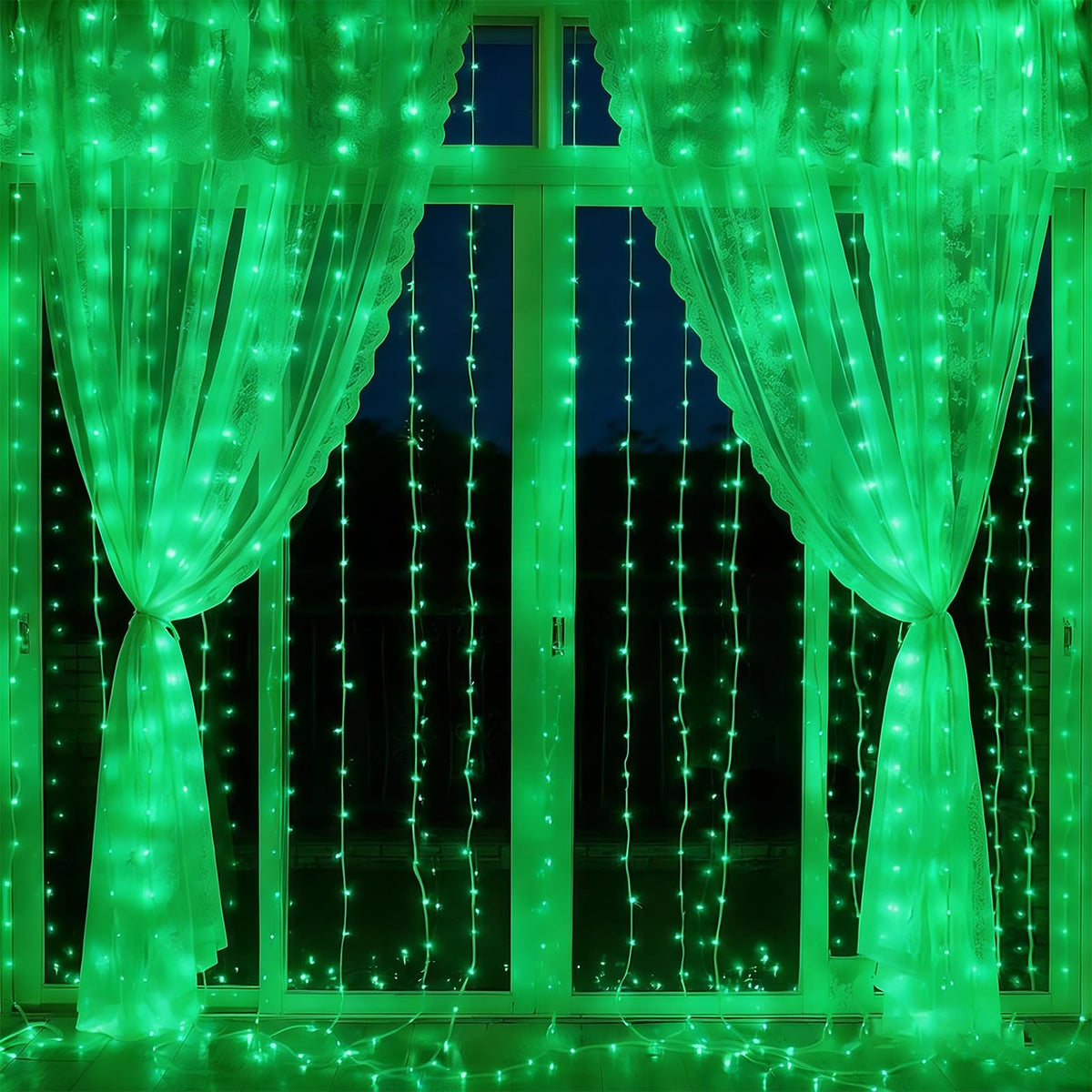 300LED Fairy Curtain Lights 9.8ft x 9.8ft LED Dimmable Twinkle Lights