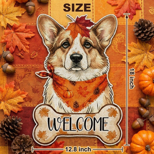 Fall Corgi Decor Outdoor - Corgi Fall Dog Decor Double Sided Garden Flag Outside Vertical Autumn Holiday Welcome Yard Decoration Lawn Outdoor Decor